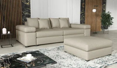 Produktbild von Big Sofa Megasofa Riesensofa AREZZO inkl. Hocker Stoff Now or Never Beige