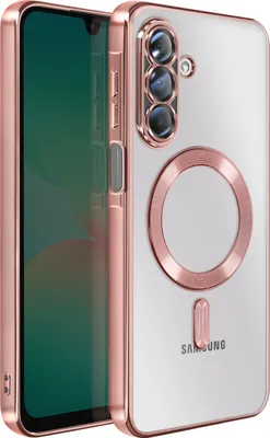 Produktbild von Avizar, Hülle Galaxy A26 MagSafe Kompatibel Chromrand Schlicht, Champagnerrosa