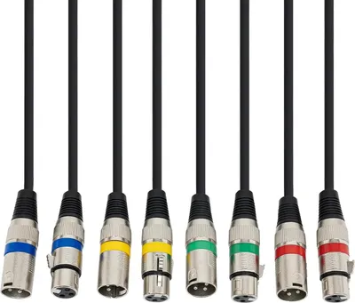 Produktbild von DMX-Kabel, 3-polige XLR-Stecker, Mehrschichtabschirmung, schwarz