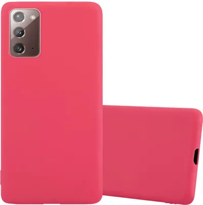 Immagine prodotto di Cadorabo custodia per Samsung Galaxy NOTE 20 custodia protettiva in rosso custodia per cellulare TPU custodia in silicone cover
