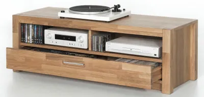 Produktbild von TV-Rack Fernsehschrank 125x43x46 Lowboard Wildeiche geölt #4399
