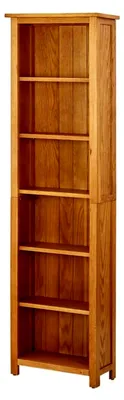 Produktbild von Schmales Bücherregal aus Eichenholz mit 3 Regalböden, 52 x 22 x 180 cm