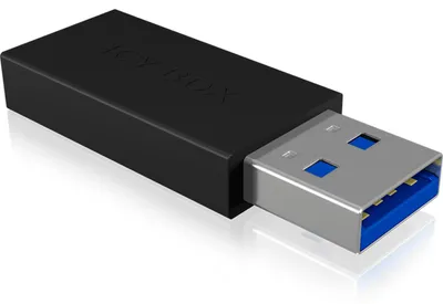 Produktbild von ICY BOX IB-CB015, Adapter, USB 3.2 Gen 2 Type-C® Buchse zu USB Type-A Stecker, USB Type-C 3.1 (Gen 2), USB Type-A 3.1 (Gen 2), Schwarz
