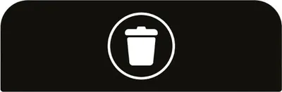 Produktbild von Hinweistafel aus verzinktem Stahl für Rubbermaid Recycling-Station Abfall | 87 Liter | Schwarz