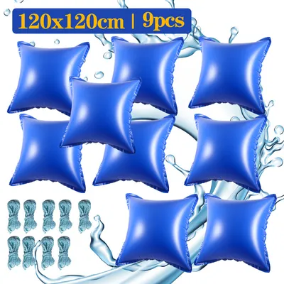 Produktbild von TolleTour 9pcs Poolkissen 122 x 122 x 60 cm Pool Winter Luftkissen, Pool Luftkissen, Polster, Winterkissen für Abdeckplanen Poolabdeckung Winter Überwinterung
