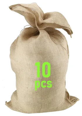 Produktbild von D.RECT Jutesack - 10 Stück | 10xMultifunktionaler Jutesack 85x50cm | Winterschut