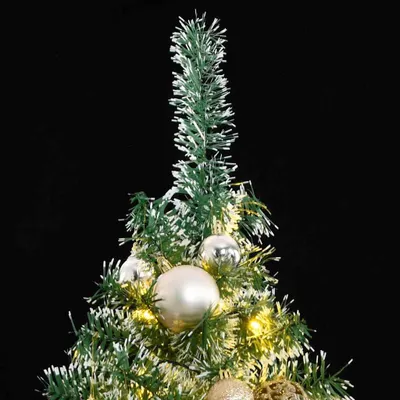 Produktbild von vidaXL Künstlicher Weihnachtsbaum 300 LEDs & Kugeln Beschneit 240 cm