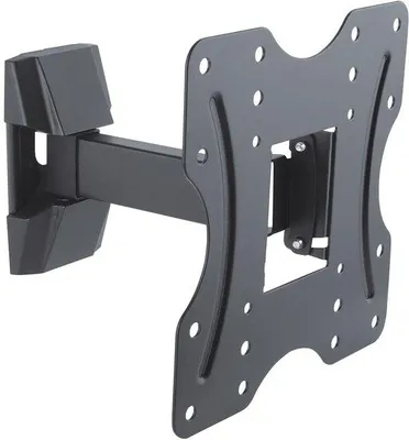 Image de Support mural noir pour téléviseur jusqu'à 42 pouces, inclinable et pivotant, 25 kg