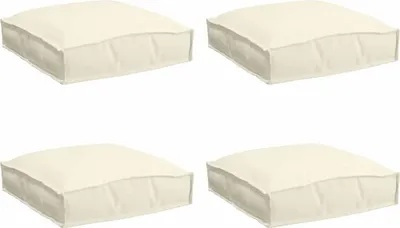 Produktbild von vidaXL Kissen 4 pcs Creme 40 x 40 x 8 cm Oxford-Stoff