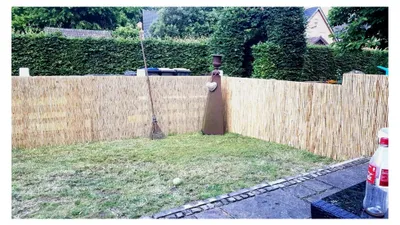 Produktbild von Schilfrohrmatte 80x600 cm – Sichtschutzmatte für Balkon, Windschutz und Zaunverkleidung im Garten