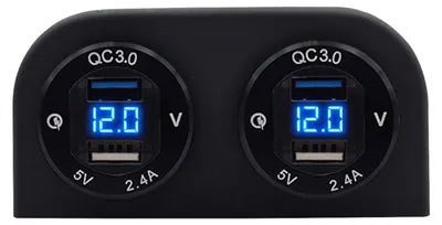 Produktbild von ProRide 12V USB-Steckdose 4 Ports mit Voltmeter 5V/2,4A DS2114B