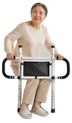 Image de Barrières de lit réglables en hauteur de 740 à 930 mm, supportant jusqu'à 150 kg, avec double support et compatibles avec les lits queen, doubles et simples