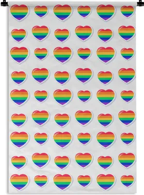 Produktbild von MuchoWow® Wandteppich Wandbehang Liebe - Stolz - Vorlage 60x90 cm Tapisserie Dekoration Wandtuch - Foto-Teppich - Abwaschbar