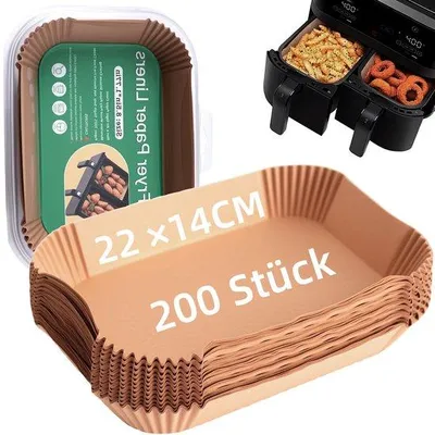 Produktbild von 200 Stück Backpapier, 22x14cm, rechteckig, 9,5L, BPA-frei, Antihaftbeschichtung
