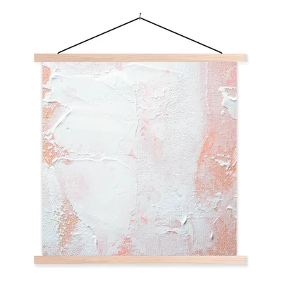 Produktbild von MuchoWow® Textilposter Malerei - Abstrakt - Design 40x40 cm mit holzfarbenen Rahmen - Posterleiste