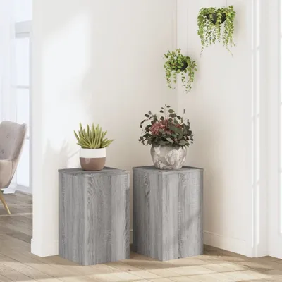 Produktbild von "Spring Sale"Pflanzenständer/Blumenständer - Blumenregal - 2er set - modernes Design - für Wohnzimmer/Balkon - Grau Sonoma 30x30x50cm Holzwerkstoff DE328331 - Pflanztische