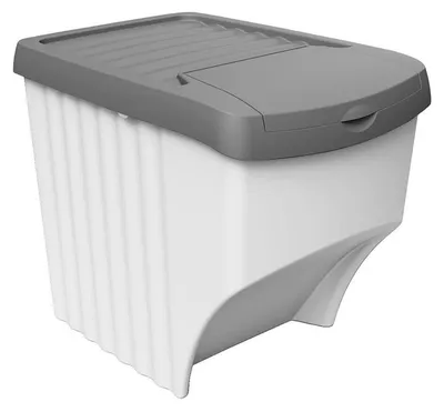 Produktbild von Mülleimer stapelbar Abfalleimer Kunststoff Müllsammler Abfallsortierer Mülltrennsystem Recyclingbehälter 30x33x40cm