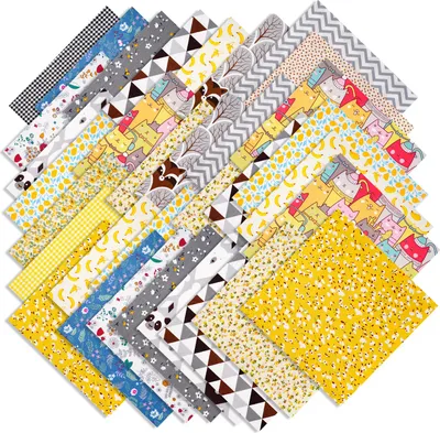 Image de 70 pcs. 25x25 cm de tissu de coton carrŽ patchwork, fleurs colorŽes imprimŽes pour le bricolage & la couture