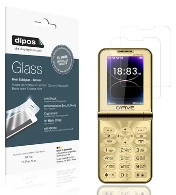 Immagine prodotto di 2x Pellicola Protettiva per GFive 16 Pro Max Protezione Vetro Flessibile 9H dipos
