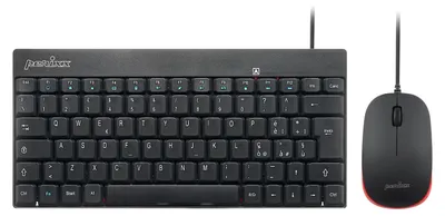 Produktbild von Perixx PERIDUO-212 Set Maus und Tastatur klein verdrahtet für Windows, Schnellwa