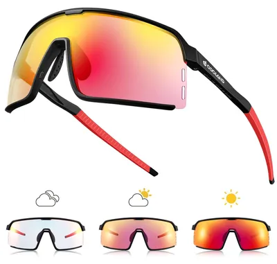 Image de Solidchoice - Lunettes de sport photochromiques pour le vélo et la course à pied