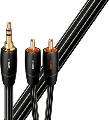 Produktbild von AudioQuest 3m Tower 3.5mm - 2xRCA, 3.5mm, Männlich, 2 x RCA, Männlich, 3 m, Schwarz