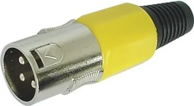 Produktbild von Xlr-Stecker - 3-Polig - Vernickelt - Gelb