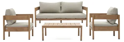 Productafbeelding van Tuinset G21 Sabine - set voor 4 personen met tafel, aluminium