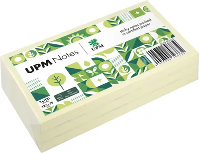 Produktbild von Notes Haftnotiz 5655-01PG-3 125x75mm 100 Blatt gelb 3 Stück Packung mit 24 Stück