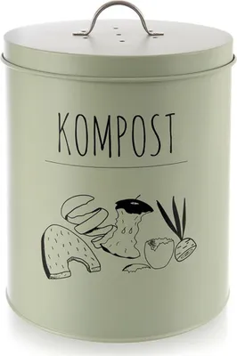 Produktbild von Orion | Küchenkomposter - Grün - 8 L - Mit Kohlefilter - aus Metall - Komposteimer
