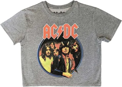 Immagine prodotto di AC/DC - Top corto "Highway To Hell" da donna RO5594 (XXL) (Grigio)