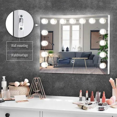 Obrázek produktu pro Aquamarin Koupelnové LED zrcadlo Hollywood, 58 x 43 cm