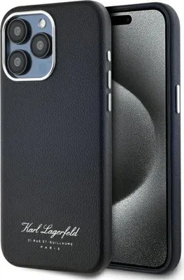 Produktbild von Karl Lagerfeld KLHCP15XPGWCMKHK iPhone 15 Pro Max 6,7" Hardcase schwarz/schwarz Hotel RSG Schutzhülle