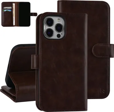 Obrázok produktu pre UNIQ Accessory Puzdro typu kniha na iPhone 13 Pro Max - Držiak na karty - Magnetické zatváranie - Hnedé