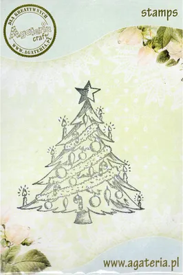 Produktbild von AGATERIA - Transparent Stempel Motivstempel Clear Stamp - Christmas tree -Weihnachtsbaum 3