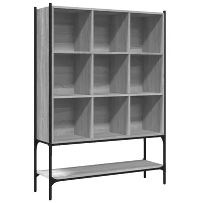 Image de vidaXL Bibliothèque Gris Sonoma 102x30x141,5 cm Matériau dérivé du bois