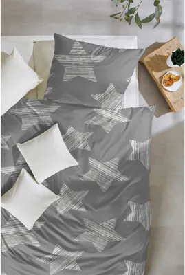 Produktbild von Westminster Bettwäsche grau 1x 135x200 cm + 1x 80x80 cm