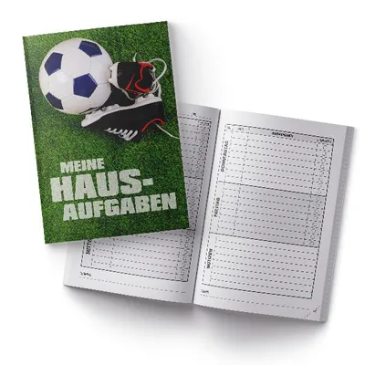 Produktbild von itenga Hausaufgabenheft Fußballschuhe (Motiv 13) DIN A5, 96 Seiten