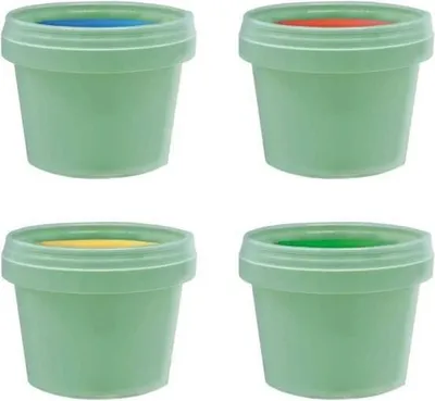 Immagine prodotto di Colori a dita, 4 colori, SES Creative Eco, ecologici, dai 3 anni in su, verde e multicolore