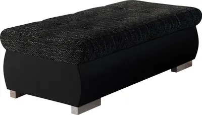 Produktbild von MIRJAN24 Polsterhocker Orkan Groß, Moderne Sitzhocker vom Hersteller, Holzkonstruktion, 120x60x39 cm (Farbe: Soft 011 + Lawa 06)