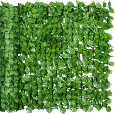 Immagine prodotto di Fortuna Lai Siepe artificiale 300x100 cm, verde chiaro, ideale per balconi e decorazioni murali, resistente ai raggi UV e di facile manutenzione