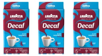 Image de Café moulu DEK Intenso Lavazza, original italien, 3 x 250 g