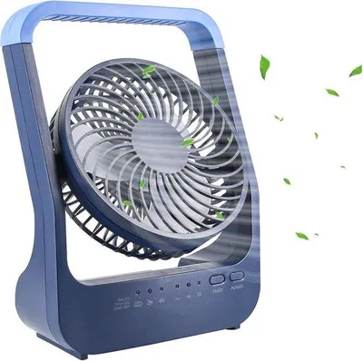 Produktbild von 6 Zoll USB Tischventilator mit 20000 mAh Akku, kleiner Büroventilator, 3 Geschwindigkeiten, 180° drehbar für Haus, Schlafzimmer & Außen