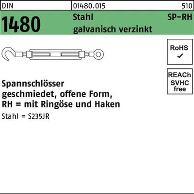 Produktbild von Reyher  Spannschlösser DIN 1480 St. SP RH M 16 vz (1 Stück)