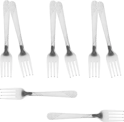 Produktbild von 8-teiliges Edelstahl Küchenbesteck Gabelset für Steak, Obst und Snacks