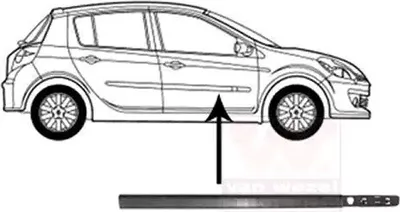Produktbild von VAN WEZEL Zierleiste für die Tür Vorne Rechts Leiste für RENAULT Clio III Schrägheck (BR0/1, CR0/1) 4331424