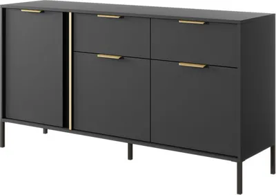 Image de Buffet Lars 153,1 x 39,5 x 81,4 cm, anthracite et or