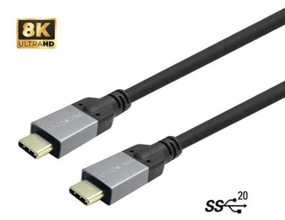 Zdjęcie produktu dla Vivolink PROUSBCMM1, 1 m, USB C, USB C, USB 3.2 Gen 2 (3.1 Gen 2), 20 Gbit/s, Czarny