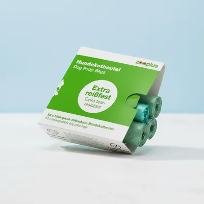 Produktbild von ooplus Hundekotbeutel 50 Stück biologisch abbaubar extra reißfest grün