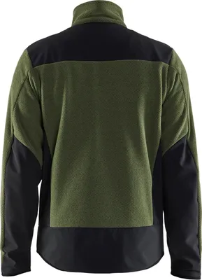Image de Veste Softshell - BLAKLADER - Tricotée Vert foncé / Noir T.L 594225364199